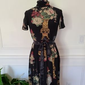 RED Valentino Chinese Lacquer silk dress